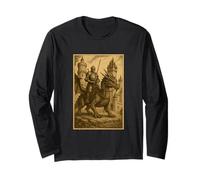 Medieval Knight Riding Dragon Fantasy Art Myth Surreal Rider Long Sleeve T-Shirt