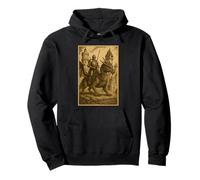 Medieval Knight Riding Dragon Fantasy Art Myth Surreal Rider Pullover Hoodie