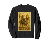 Medieval Knight Riding Griffin Castles Mythological Fantasy Sweatshirt