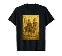 Medieval Knight Riding Griffin Castles Mythological Fantasy T-Shirt