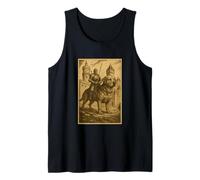 Medieval Knight Riding Labrador Retriever Dog Surreal Rider Tank Top