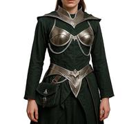 Medieval Knight Steel Lady Elven Style Lady Armor Set with Gorget, Breastplate & Belt LARP Armor, Gifts for Wome
