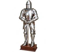 Medieval Knight Suit Of Armor Full Body Armour Suit W/Sword/Pig Face Helmet