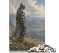 Medieval Knight Valley Wooden Jigsaw Puzzle 1000 Pieces, Dramatic Oil Style