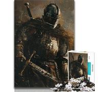 Medieval Knight Warrior Painting Jigsaw Puzzles for Teenagers 1000 Jigsaws,Stress Reliever Difficult Challenge Deal As Gifts for The Whole Family (38x26cm)