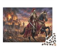 Medieval Knight Wars 1000 Piece Jigsaw Puzzle,Adults & Kids 14+,Stress Relief,Whimsical Challenge,Home Wall Decor,Gift Idea,Premium Cardboard,Educational Toy 52x38cm