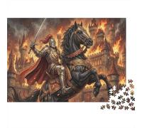 Medieval Knight Wars 1000 Piece Jigsaw Puzzle,Stress Relief,Adults & Kids 14+,Home Wall Decor,Whimsical Challenge,Great Gifts,Premium Cardboard,Educational Toy 70x50cm