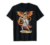 Medieval Knight with Sword and Dragon Shield T-Shirt