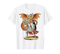 Medieval Knight with Sword and Dragon Shield T-Shirt