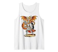 Medieval Knight with Sword and Dragon Shield Tank Top