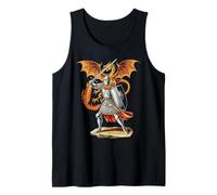 Medieval Knight with Sword and Dragon Shield Tank Top