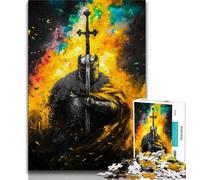 Medieval Knights JigsawPuzzle 1000 Pieces for Adults,Decompressing Intellectual Educational Toy Birthday Present,Gifts,Wall Art (50x75cm)