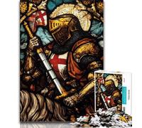 Medieval Knights JigsawPuzzle 1000 Pieces for Adults,Family Game Stress Reliever Difficult Challenge Secret Santa Gifts (38x26cm)