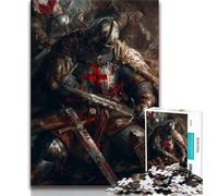 Medieval Knights JigsawPuzzle 1000 Pieces for Teenagers,Challenging Family Activity Games DIY Toy for Home Wall Decor Gifts (38x26cm)