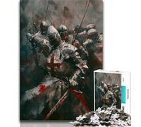 Medieval Knights JigsawPuzzle 1000 Pieces for Teenagers,Challenging To Complete But Fun And Humorous Birthday Present,Gifts,Wall Art (38x26cm)