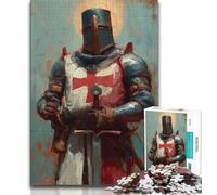Medieval Knights JigsawPuzzle 1000 Pieces for Teenagers,Stress Reliever Difficult Challenge Unique Home Decor And Gifts (38x26cm)