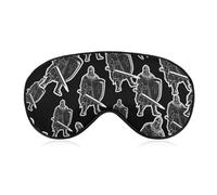 Medieval Knights Sword Shield Blackout Sleep Mask for Side Sleeper Soft Covers for Travel Essentials Nap