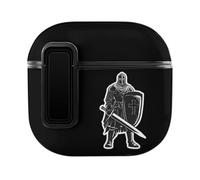 Medieval Knights Sword Shield Hard Shell Case Skin Accessories Cover with Secure Lock Clip Compatible with AirPods 4