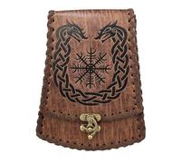 Medieval Leather Belt Bag Waist Pouches Medieval Waist Coin Phone Bag for Men Women Halloween Cosplay PU