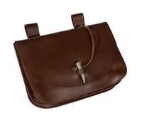 Medieval Leather Belt Pouch - Brown Large