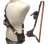 Medieval Leather Belt Sword Frog Holster Adjustable Sword Dagger Frog Sword Holder Knight Shoulder Strap Belt Sword Blade Sheath Holder Renaissance Belt Halloween Knight Pirate Viking Warrior Costume
