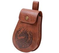 Medieval Leather Pouches Cosplay Coin Purses Medieval Belt Renaissances Belt Dices Bag for Men Womens LARP Waist Bag Pack, Brown, One Size, Mass Beauty
