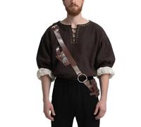 Medieval Leather Sword Pistol Holster Adjustable Dagger Scabbard Sheath Belt Viking Knight Sword Holder Frog Renaissance Warrior Costume Accessory for Halloween Carnival