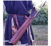Medieval Leather Vintage Arrow Quiver Bow Holder Cosplay Archer Hunter Larp Props Steampunk Recurve Bow Hunt Shoot Bag For Adult, Medieval style