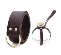 Medieval Leather Waist Bag Corked Potion Bottle Leather Belt for Halloween Medieval Side Pack Wizard Waist Bag