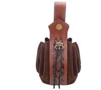 Medieval Leather Waist Bag Medieval Waist Pack Leather Rivet Waist Coin Pouches Side Bag Medieval Costume Accessories