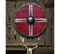 Medieval Leif Erikson Vikings Valhalla Authentic Battleworn Viking Shield 24" Knight Battlefield Shield, Handmade Antique Finish
