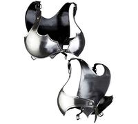 Medieval Lena Steel Chest Plate Lady Armor Costume Knight Halloween LARP SCA Fancy Dress Adult, Silver