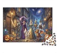 Medieval Magic Night 500 Piece Wooden Jigsaw Puzzle,Wood,Gift Idea,Stress Relief,Impossible Challenge,Educational Toy,Home Wall Decor,Adults & Kids 14+ (52x38cm)