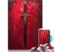 Medieval Magic Sword Jigsaw Puzzles for Adults Teenagers Jigsaws Puzzle,Pattern Assembly Fun at Home Activities,Birthday Present,Travel Gifts (50x75cm)