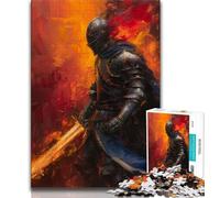 Medieval Majestic Knight Jigsaw Puzzles for Adults 1000 Piece,Staycation Kill Time with Fully Interlocking Randomly Shaped Pieces (38x26cm)