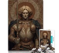 Medieval Majestic Knight Jigsaw Puzzles for Adults Teenagers Jigsaws Puzzle,Challenging Game And Family Play for Is Ideal As A Gift for The Whole Family 38x26cm