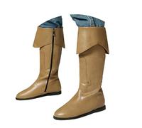 Medieval Male and Female Renaissance Pull On Mid Calf Gothic Boots Flat Jazz Boots Renaissance Boot