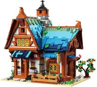 Medieval Manor Building Blocks Set, 1749 PCS Modular House Architecture Clamping Blocks Kits, Street View Architecture Bricks Model, Creative Gift for Adults and Children