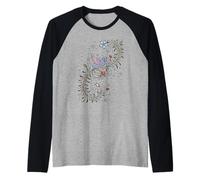 Medieval Manuscript Dragon Fantasy Creature Art Raglan Baseball Tee