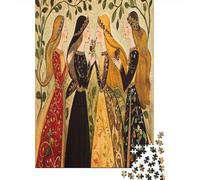 Medieval Manuscript Painting Rätsel Für Erwachsene |Modern Aristocratic Woman| Familienspaß-Puzzles 70x50cm/1000pcs Erwachsene