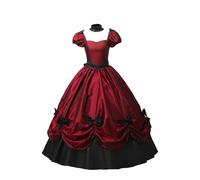 Medieval Maxi Dress Women's Princess Renaissance Dress Women with Bow Victorian Palace Cocktail Dress Puff Sleeves Ruffle Ball Dresses Halloween Carnival Costume Queen Clothing Party Dress