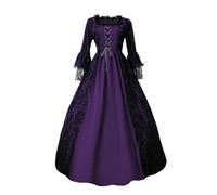 Medieval Maxi Dress Women's Renaissance Evening Dresses Queen Victorian Palace Dresses Gothic Cosplay Party Dress Retro Ball Dresses Halloween Carnival Costume Club Party Outfit