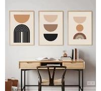 Medieval Modern Geometric Wall Art Canvas Painting Abstract Minimalism Poster Prints Nordic Living Room Home Decor Images(20 * 30x3cm/Frameless)
