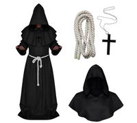 Medieval Monk Robe Priest Robe Halloween Cosplay Costume Cloak