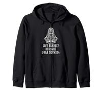 Medieval Norse Mythology - Motivational Viking - Odin Zip Hoodie