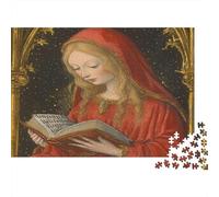 Medieval Painting,Puzzles Beautiful Intellectuals Gemusterte Nachhaltige Puzzles Für Erwachsene Hochwertige Holzspielpuzzles 1000pcs (75x50cm)