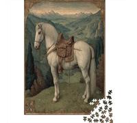 Medieval Painting1000 Piece Impossible for Adults Games Gifts Kids Challenge JigsawLonely Horse