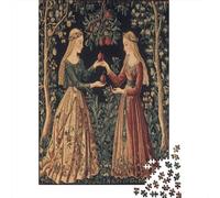 Medieval PaintingPuzzles 1000 Pieces for Adults for Adults 1000 Piece Puzzle Educational Challenge Games Home DecoratioWoman Plums