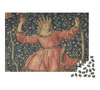 Medieval PaintingPuzzles 1000 Pieces for Adults for Adults 1000 Piece Puzzle Educational Challenge Games Home DecoratioPeasant Dancing with A Crown