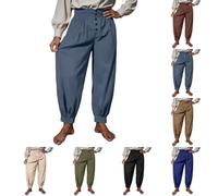 Medieval Pants Men Pirate Pants Larp Bottoms Halloween Cosplay Bottoms | Cotton Pants, Solid Color, Medieval, Adult Men, Larp Events, Halloween Costume, Comfortable Fit, Boot Cut